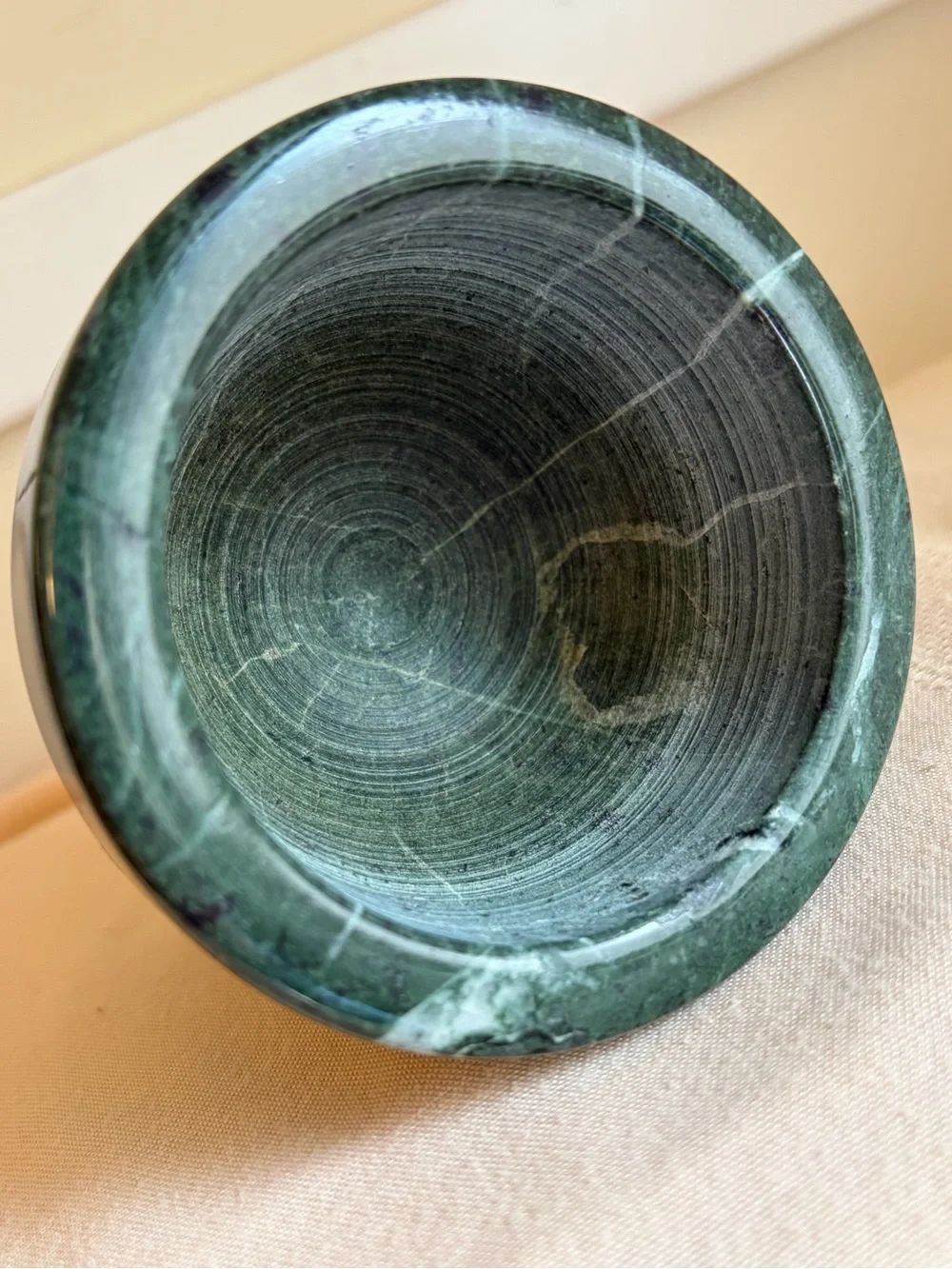 Green Marble Mortar and Pestle